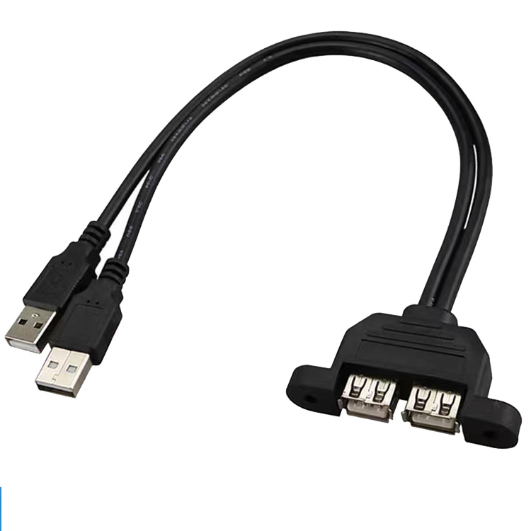双口USB3.0公对母延长线